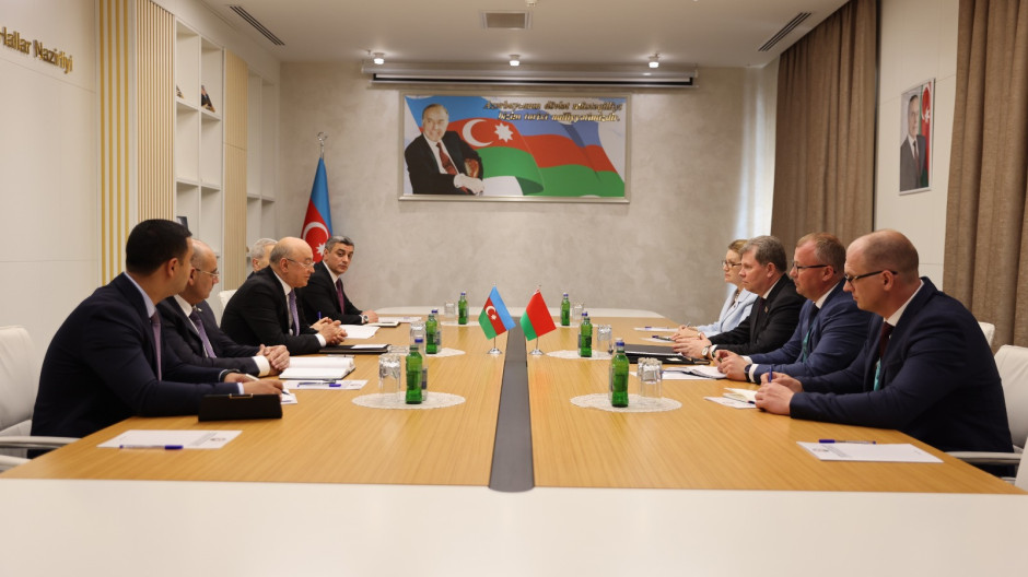 Nazir Kəmaləddin Heydərov Belarus Respublikasının memarlıq və tikinti naziri Aleksandr Studnev ilə görüşüb